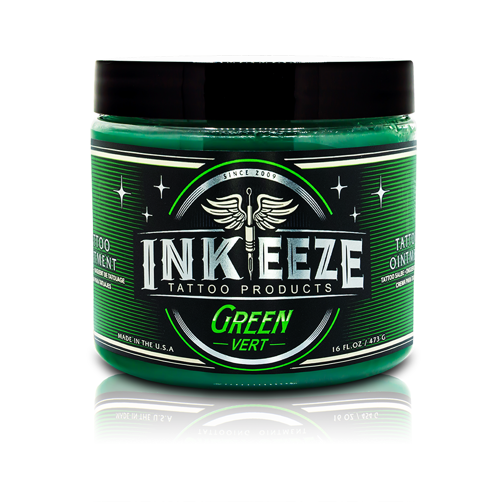 ヘアストロークのマスター使用【INK-EEZE】グリーン グライド (16oz) GREEN TATTOO OINTMENT - 16oz – INKEEZE